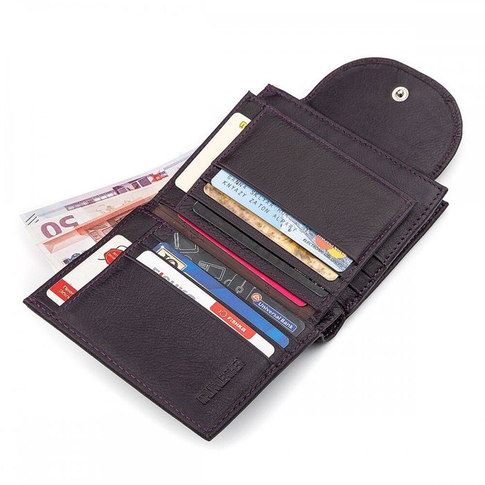 Жіночий шкіряний гаманець ST Leather 18411 (ST410) Чорний купити недорого в Ти Купи