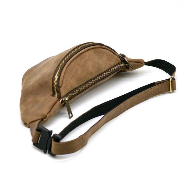 Шкіряна коричнева сумка на пояс унісекс TARWA rb-3036-4lx купити недорого в Ти Купи
