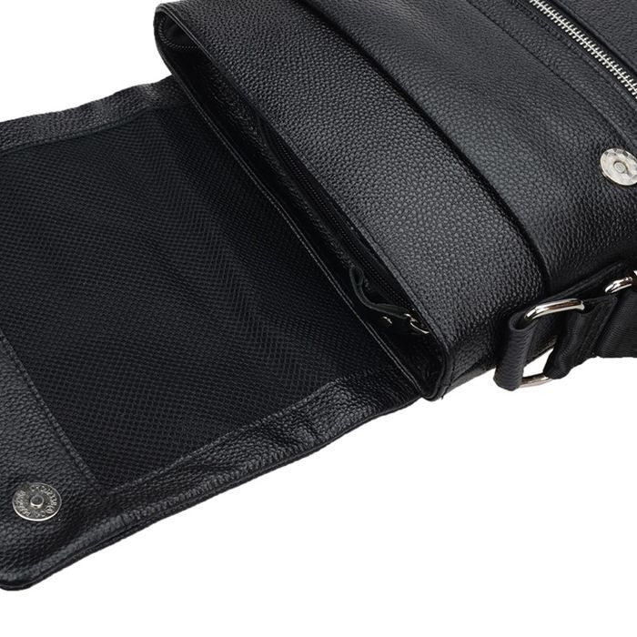 Чоловіча шкіряна сумка Borsa Leather k10013-black купити недорого в Ти Купи