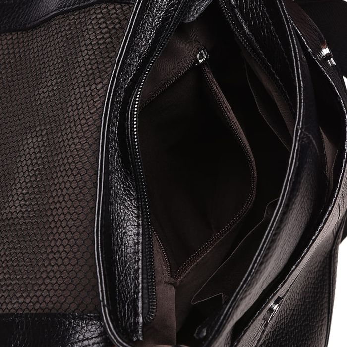 Чоловічі шкіряні сумки Borsa Leather K13822-black купити недорого в Ти Купи
