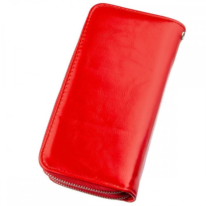 Жіночий гаманець з еко шкіри на 2 блискавки KIVI 19055 Червоний купити недорого в Ти Купи
