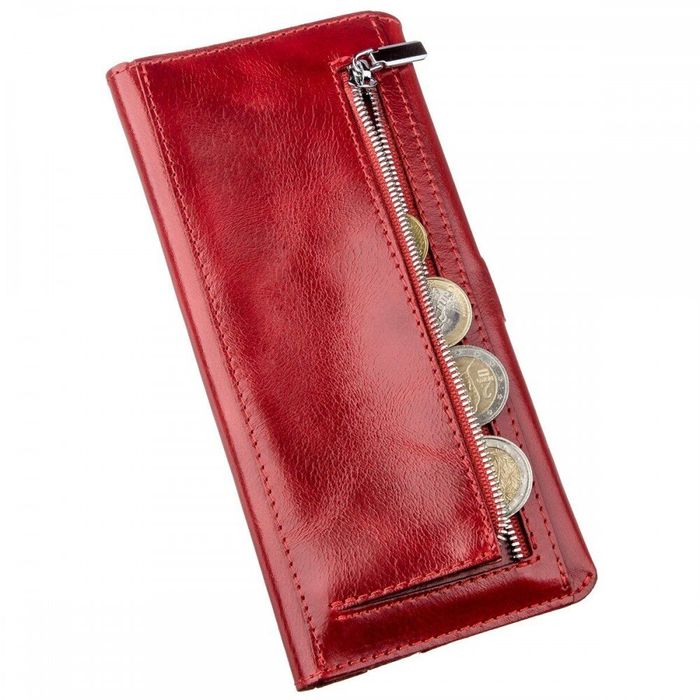 Женский кошелёк из кожи алькор SHVIGEL 16203 Красный купить недорого в Ты Купи