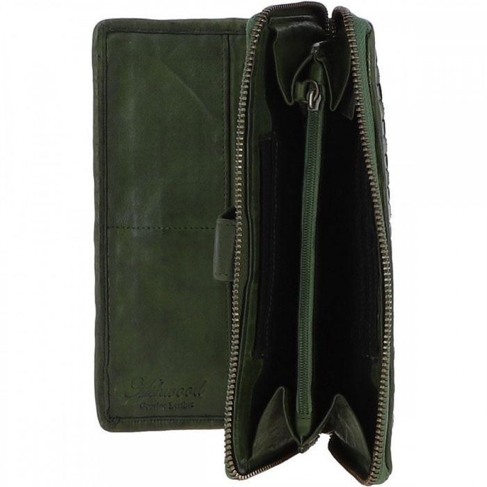 Жіночий шкіряний гаманець Ashwood D84 Зелений купити недорого в Ти Купи