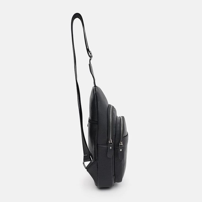 Чоловічий рюкзак шкіряний через плече Keizer K14040bl-black купити недорого в Ти Купи