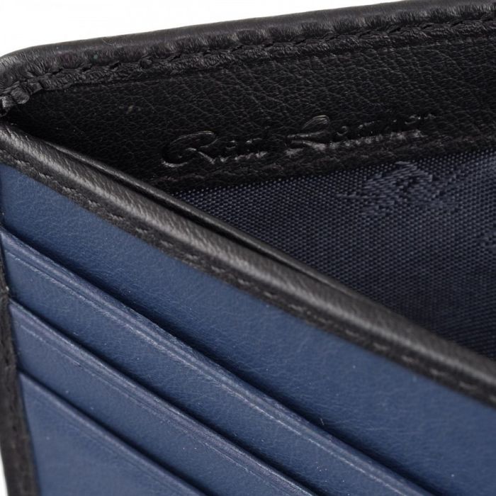 Мужской кожаный кошелек Visconti FN71 Finn (Black/Cobalt Blue/Green) купить недорого в Ты Купи