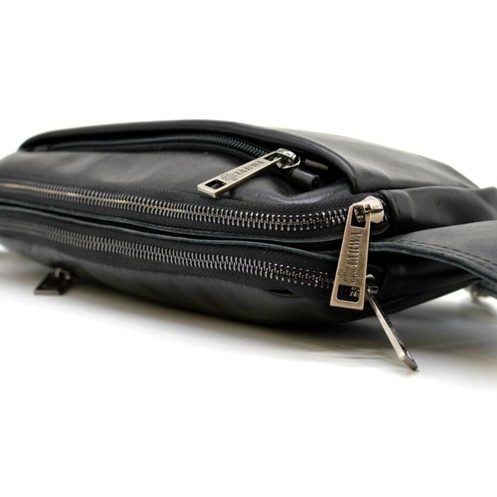 Шкіряна чоловіча чорна сумка на пояс з ФАТЕКС Tarwa ga-0704-3md купити недорого в Ти Купи