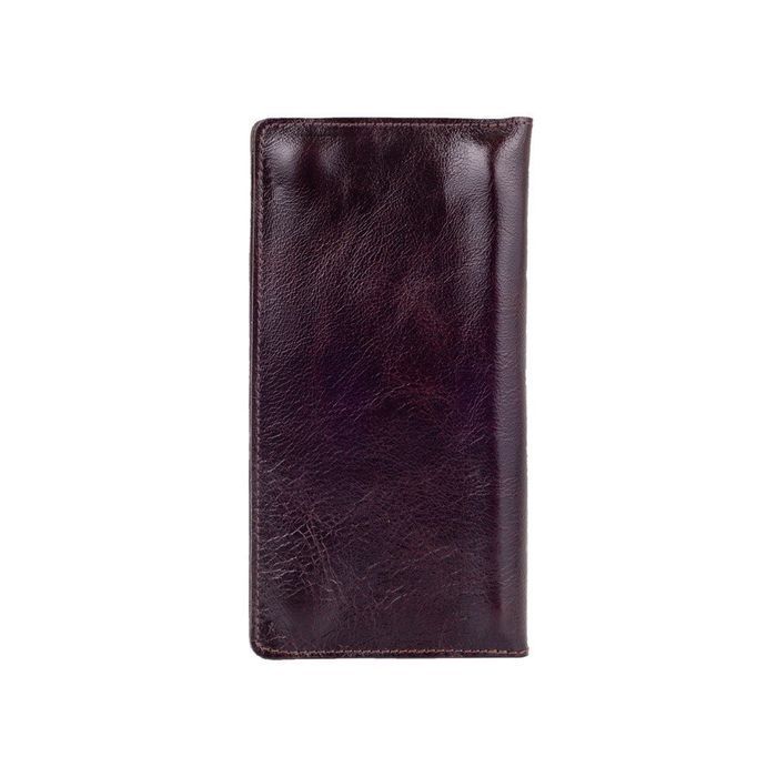 Шкіряне портмоне Hi Art WP-02 Crystal Brown Silk Mehendi Classic Коричневий купити недорого в Ти Купи