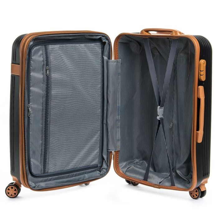 Комплект чемоданов 2/1 ABS-пластик PODIUM 8387 black змейка 31486 купить недорого в Ты Купи