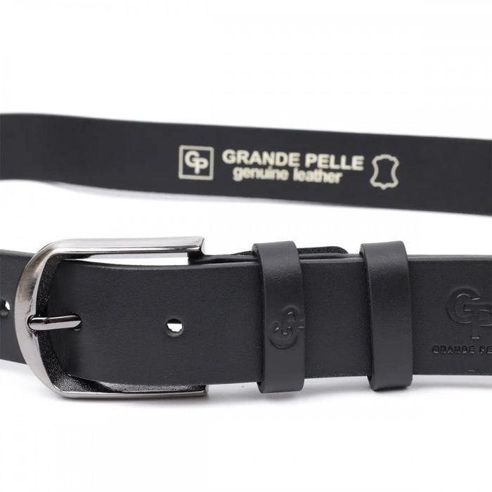 Чоловічий шкіряний ремінь GRANDE PELLE 11680 купити недорого в Ти Купи