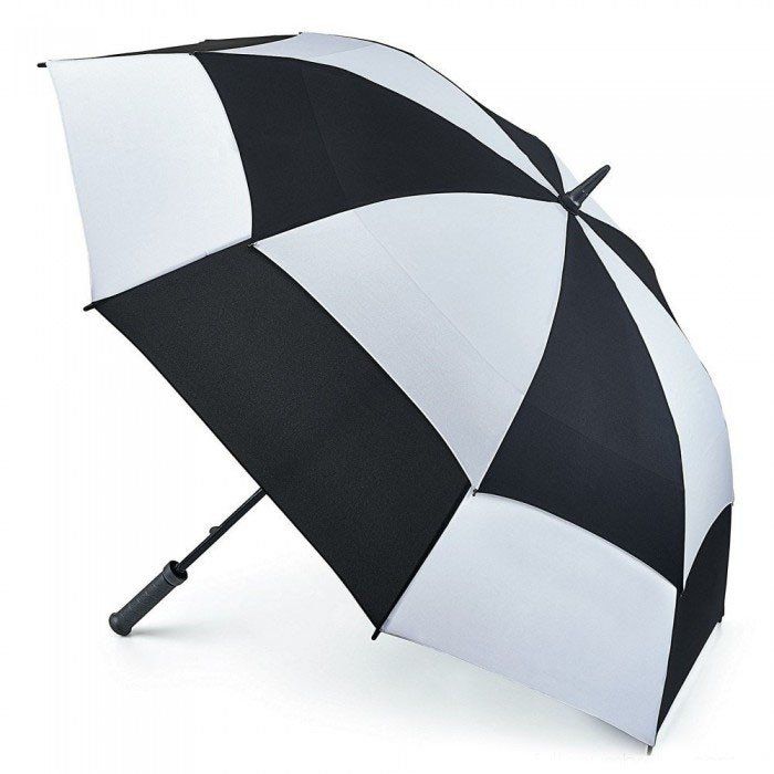 Зонт-гольфер механический унисекс Fulton Stormshield S669 - Black White (Черный Белый) купить недорого в Ты Купи