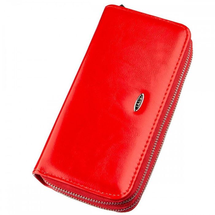 Жіночий гаманець з еко шкіри на 2 блискавки KIVI 19055 Червоний купити недорого в Ти Купи