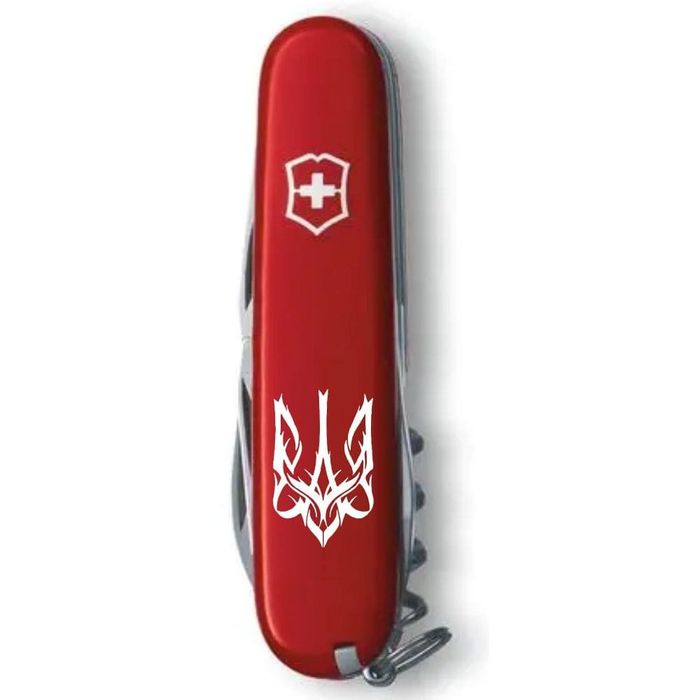 Складной нож Victorinox CAMPER UKRAINE Трезубец готический белый 1.3613_T0630u купить недорого в Ты Купи