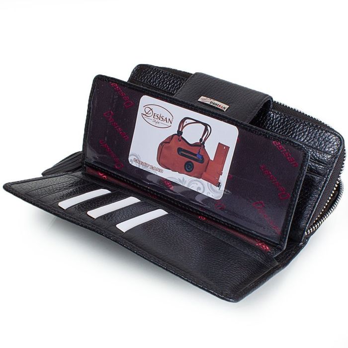 Шкіряний жіночий гаманець DESISAN SHI731-1-2FL купити недорого в Ти Купи
