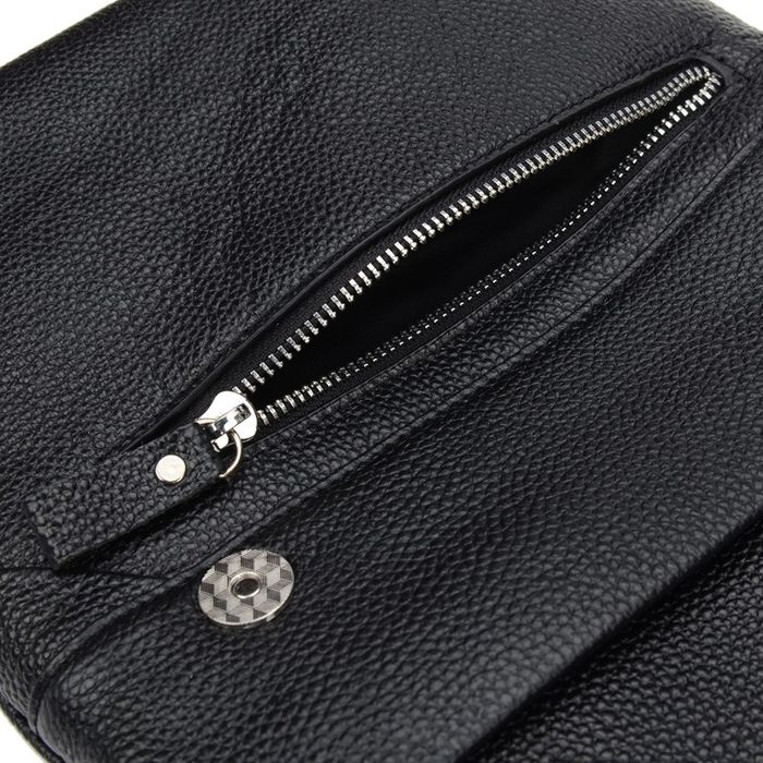 Чоловіча шкіряна сумка Borsa Leather k10013-black купити недорого в Ти Купи