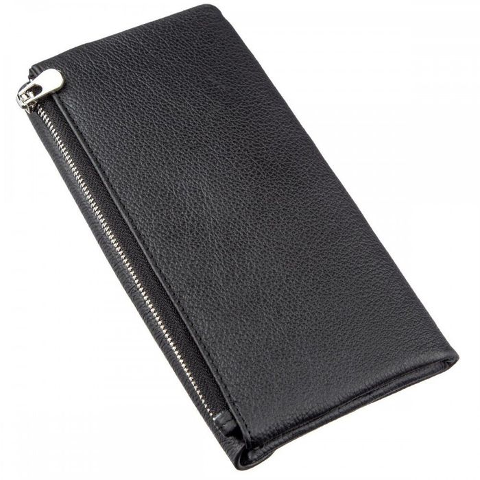 Женский чёрный кошелёк из натуральной кожи ST Leather 18842 Черный купить недорого в Ты Купи