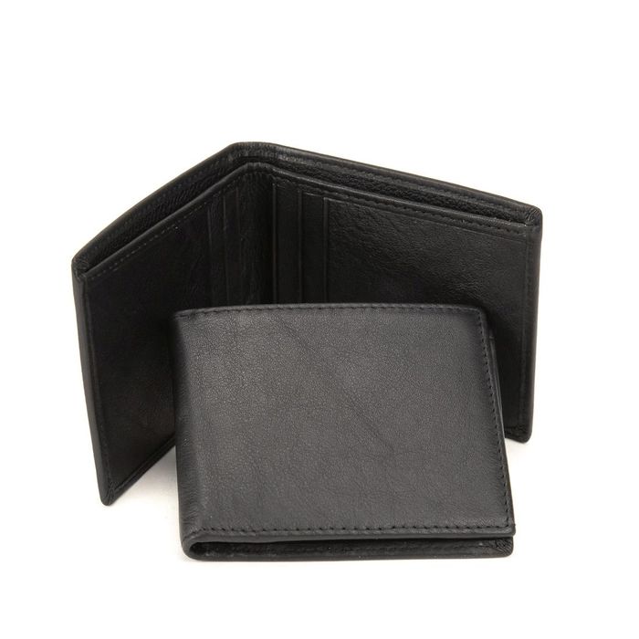 Чоловіче маленьке портмоне шкіряне чорне Tiding Bag M39-609-21A купити недорого в Ти Купи