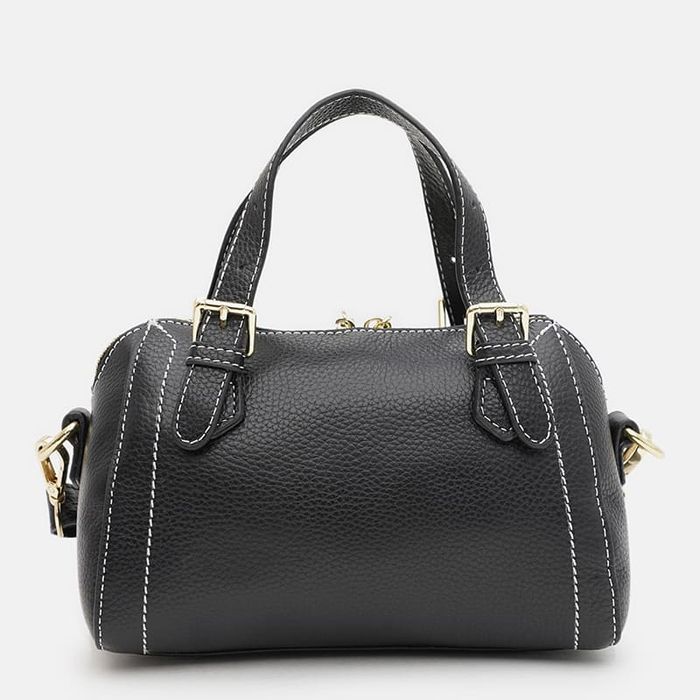 Женская кожаная сумка Borsa Leather K11331bl-black купить недорого в Ты Купи
