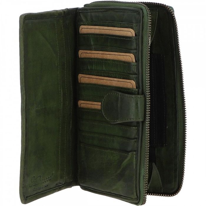 Жіночий шкіряний гаманець Ashwood D84 Зелений купити недорого в Ти Купи