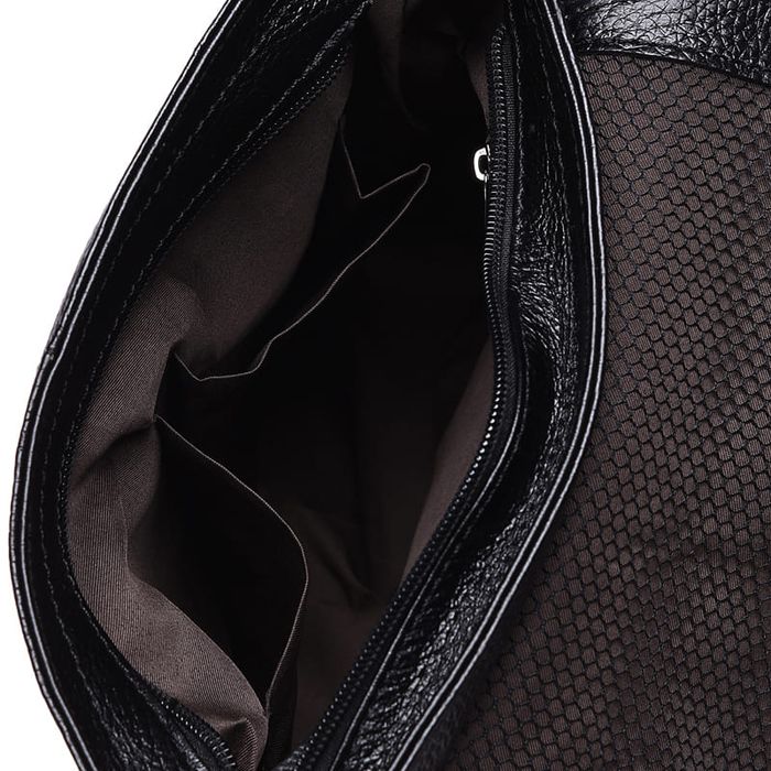 Мужская кожаная сумка Borsa Leather K13822-black купить недорого в Ты Купи