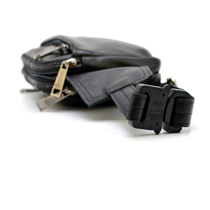 Шкіряна чоловіча чорна сумка на пояс з ФАТЕКС Tarwa ga-0704-3md купити недорого в Ти Купи