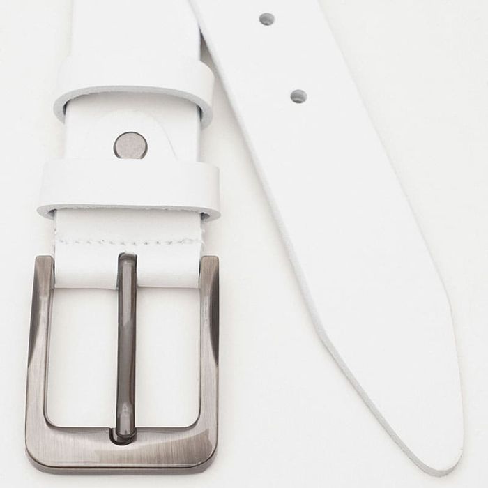 Мужской кожаный ремень Borsa Leather V1115FX43-white купить недорого в Ты Купи