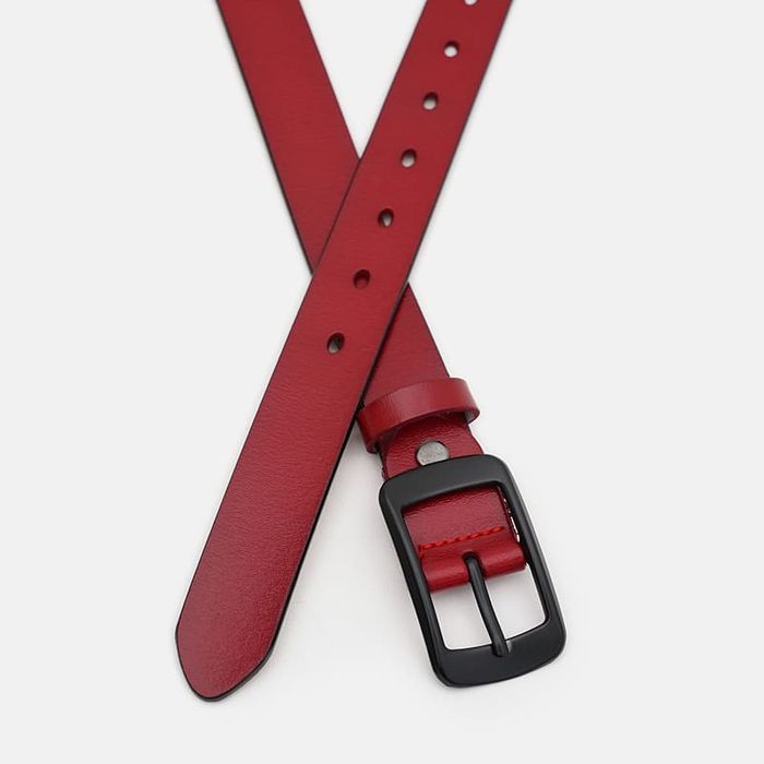 Женский кожаный ремень Borsa Leather CV1ZK-001r-red купить недорого в Ты Купи