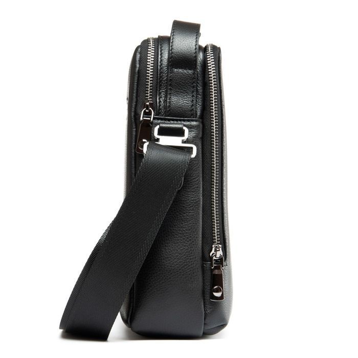 Мужская кожаная сумка через плечо BRETTON 3516-3 black купить недорого в Ты Купи