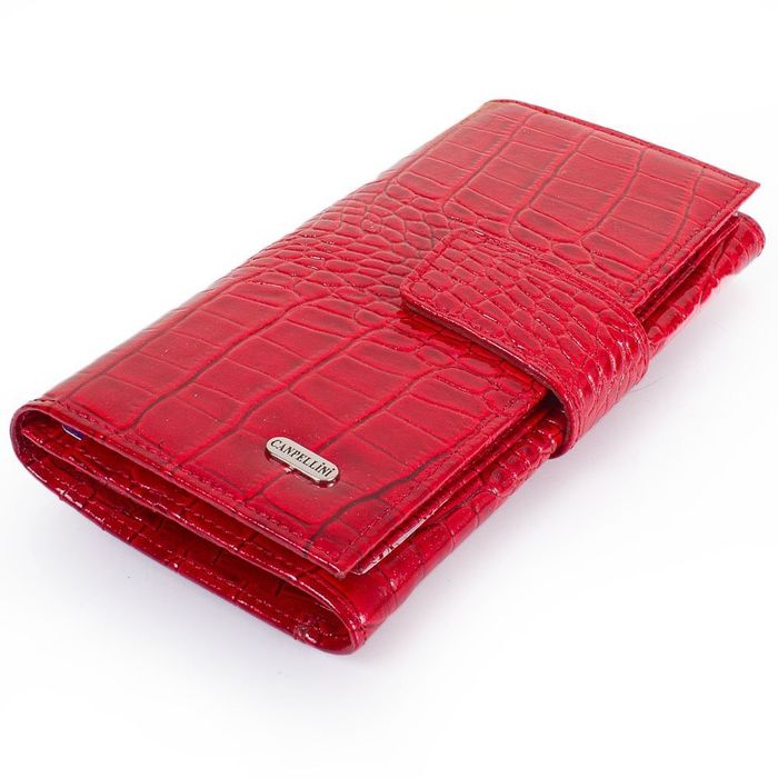 Женский кожаный красный кошелек CANPELLINI SHI700-142 купить недорого в Ты Купи
