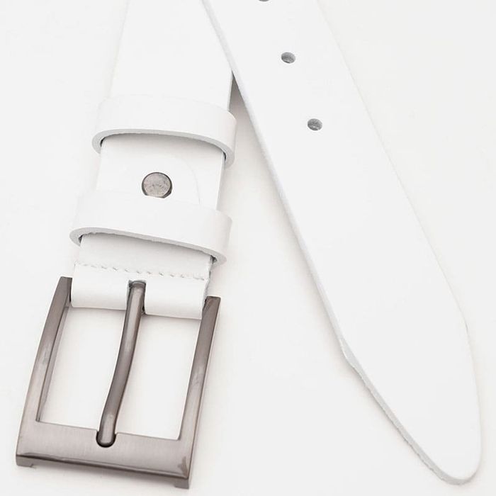 Мужской кожаный ремень Borsa Leather V1115FX14-white купить недорого в Ты Купи
