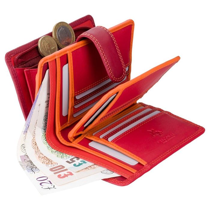 Жіночий шкіряний гаманець Visconti Fiji rb51 red m купити недорого в Ти Купи