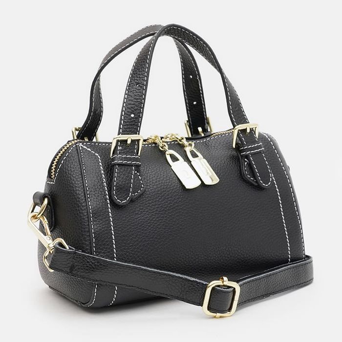 Женская кожаная сумка Borsa Leather K11331bl-black купить недорого в Ты Купи