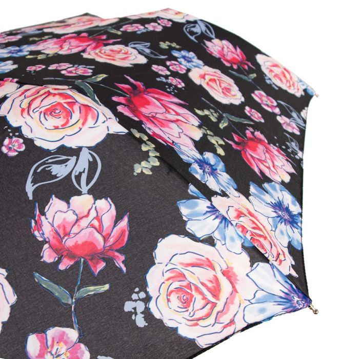 Механічна жіноча парасолька Fulton Minilite-2 L354 Sketched Bouquet (Квітковий ескіз) купити недорого в Ти Купи