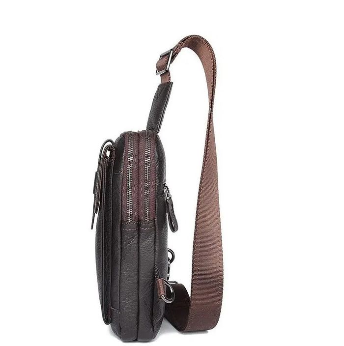 Мужская кожаная сумка-слинг Vintage 14956 купить недорого в Ты Купи
