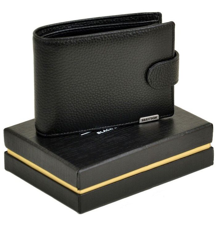 Шкіряний чоловічий гаманець Classic Bretton M3451 black купити недорого в Ти Купи