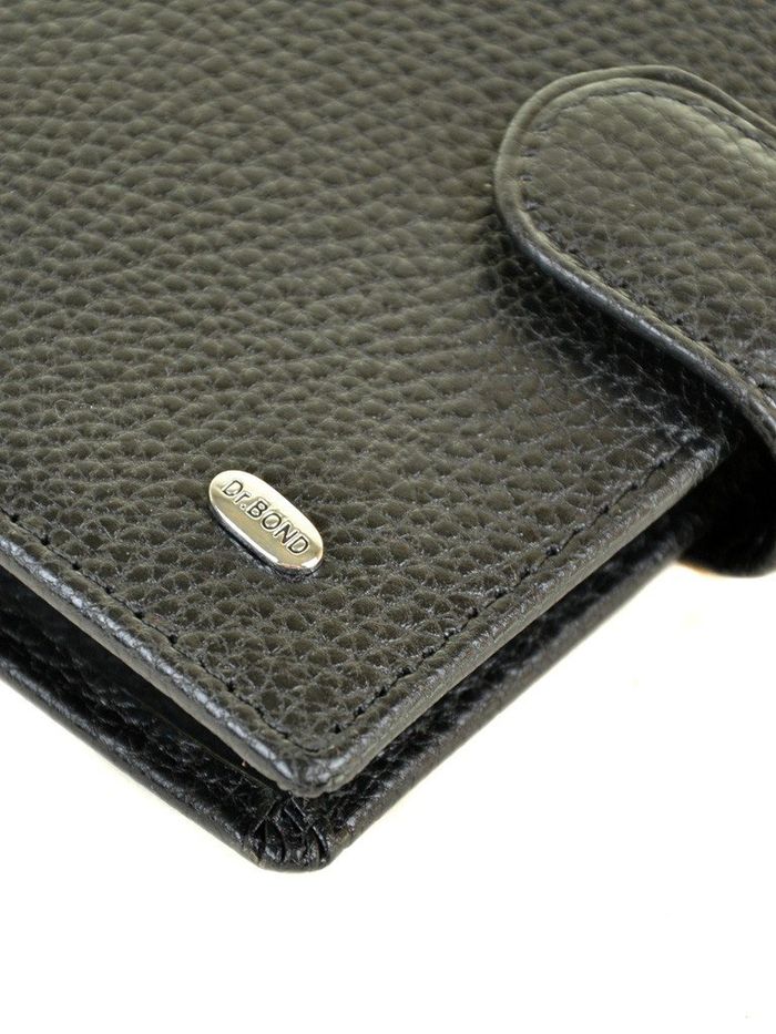 Чоловічий шкіряний гаманець Classik dr.Bond MS-5 black купити недорого в Ти Купи