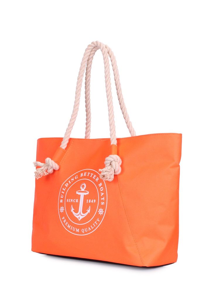Летняя тканевая сумка POOLPARTY breeze-oxford-orange купить недорого в Ты Купи