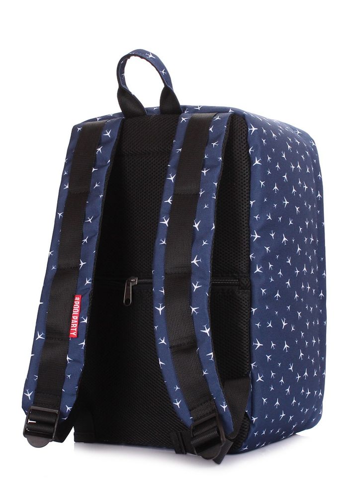 Рюкзак для ручной клади POOLPARTY Ryanair / Wizz Air / МАУ hub-planes-darkblue купить недорого в Ты Купи