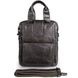 Чоловіча шкіряна сумка Vintage 14297 Темно-сірий