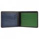 Мужской кожаный кошелек Visconti FN71 Finn (Black/Cobalt Blue/Green)