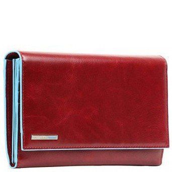 Червоне шкіряне жіноче портмоне Piquadro Blue Square (PD1855B2_R) купити недорого в Ти Купи