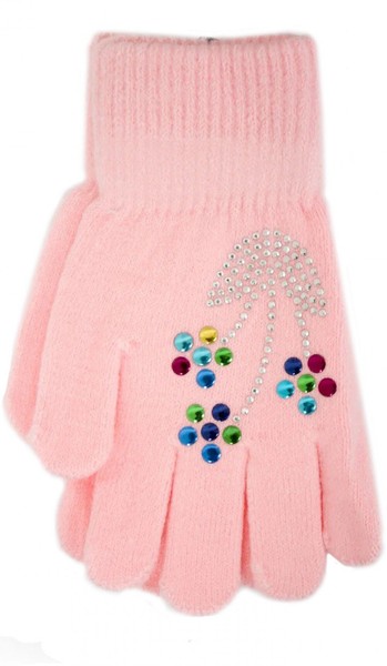 Перчатки детские вязаные светло-розовые 5661-10 купить недорого в Ты Купи