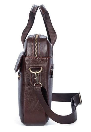 Мужская кожаная коричневая сумка Vintage 14751 купить недорого в Ты Купи