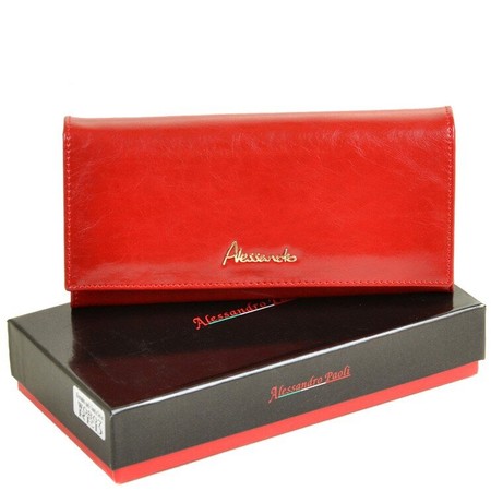 Кожаный кошелек Canarie ALESSANDRO PAOLI W0807 red купить недорого в Ты Купи