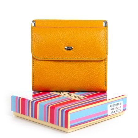 Женский кожаный кошелек Rainbow DR. BOND WRS-33-1 yellow купить недорого в Ты Купи