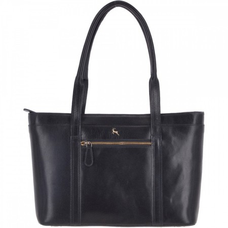 Женская кожаная сумка Ashwood V23 Navy (Синий) купить недорого в Ты Купи