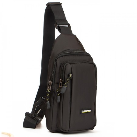 Мужская сумка-слинг Lanpad 6035 black купить недорого в Ты Купи