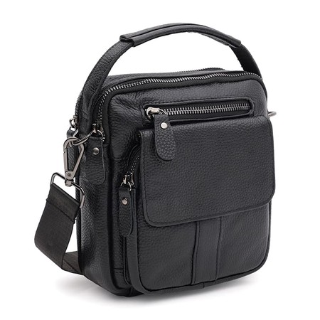 Мужская кожаная сумка Keizer K1035bl-black купить недорого в Ты Купи