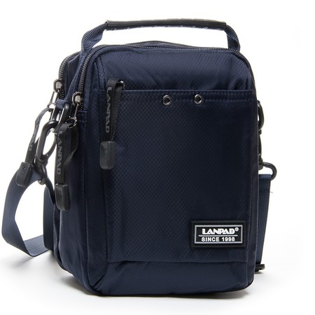 Чоловіча сумка через плече або на блакитному ремені Lanpad 8382 купити недорого в Ти Купи