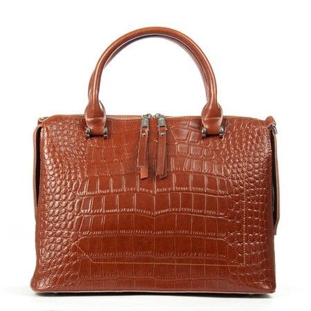 Женская кожаная сумка ALEX RAI 8542 coffee croco купить недорого в Ты Купи