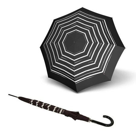 Зонт-трость полуавтомат Knirps Stick Automatic Long Stripe Art Black Kn799344961 купить недорого в Ты Купи